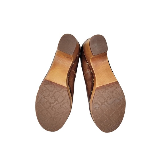 UGG Australia Lynnea Sheepskin Lined Brown Leather Clog Boots Size 6 - Picture 10 of 12